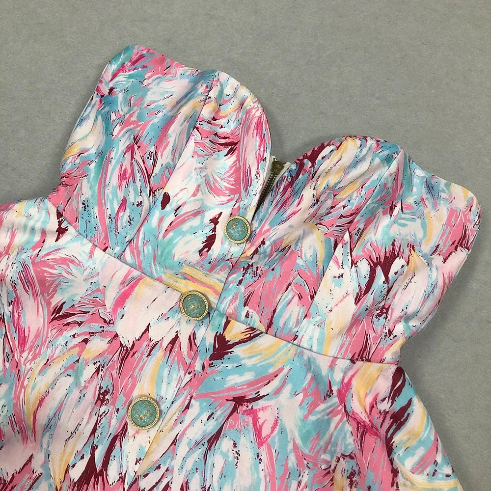 Prism Enchant  | Strapless Mini Kleid