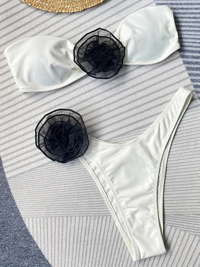 Rosalie | Blumen Bandeau Bikini