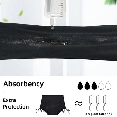 Nimira Swim | Menstruationsbeständige Schwimmshorts mit Hohem Bund & Auslaufsicherer Innenlage