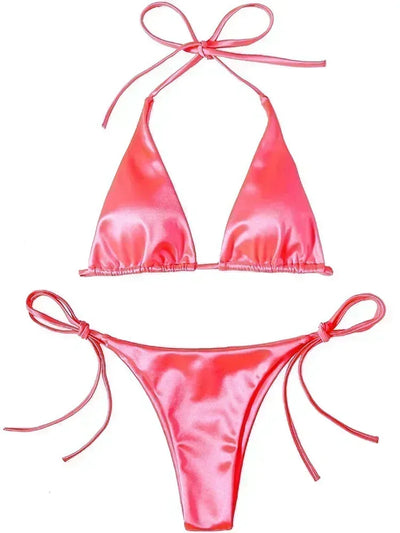 Zayla | Satinähnlicher Bikini mit Metallic-Glanz (1+1 GRATIS)