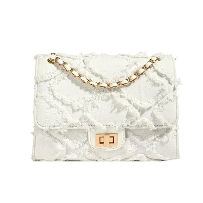 Frayla | Raffinierte Denim Schultertasche
