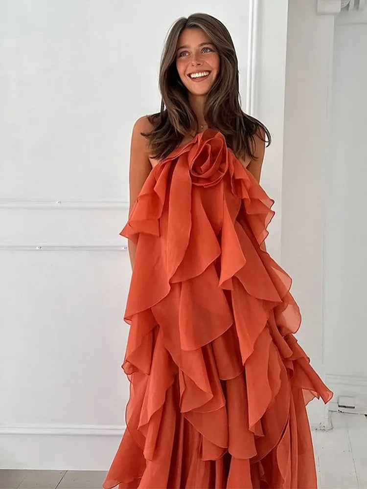 Rosalinde | Fließendes Layer Maxi-Kleid