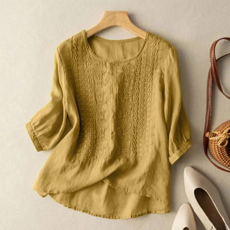 Firenze™ | Bestickte Boho-Bluse aus Baumwolle (Kleinere Passform)