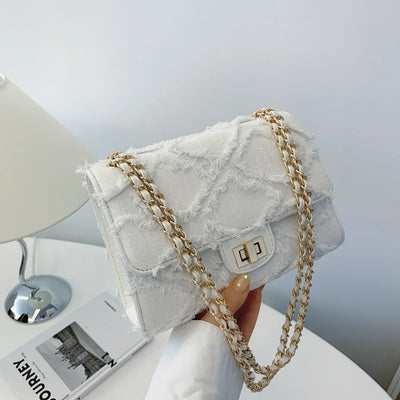 Frayla | Raffinierte Denim Schultertasche