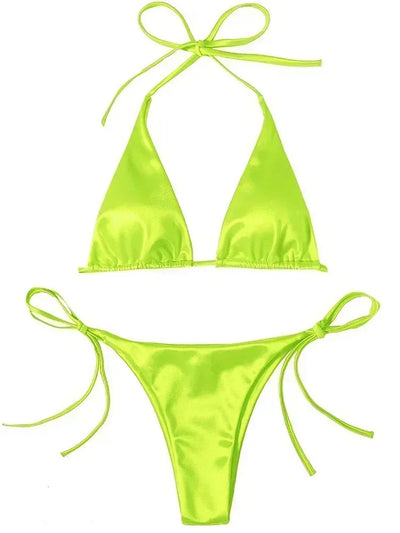 Zayla | Satinähnlicher Bikini mit Metallic-Glanz (1+1 GRATIS)