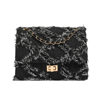 Frayla | Raffinierte Denim Schultertasche