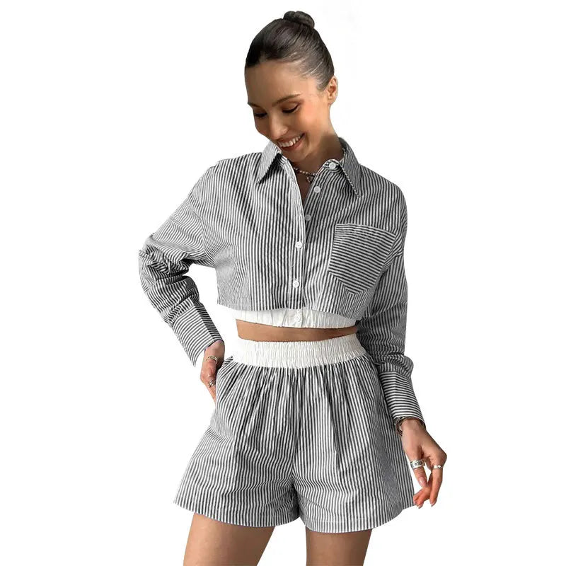 Louelle | Gestreifte Lounge Set