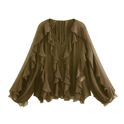 Riva Ruffle | Bluse