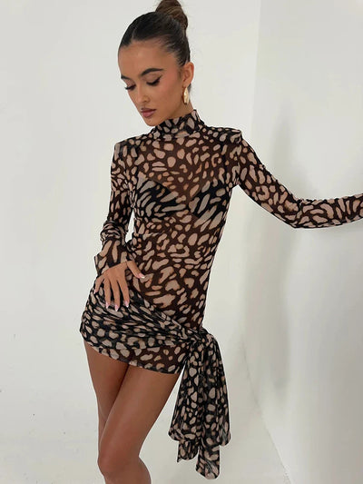 Velora | Mesh Wickelkleid