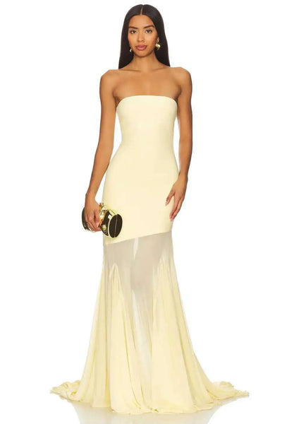 Aveline | Strapless Glamour Kleid mit Tüllrock