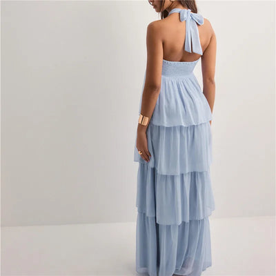 Solina | Strapless Sommerkleid mit Gestuftem Rock & Verstellbarem Band