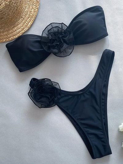 Rosalie | Blumen Bandeau Bikini