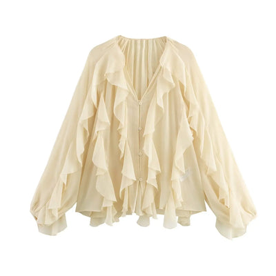 Riva Ruffle | Bluse