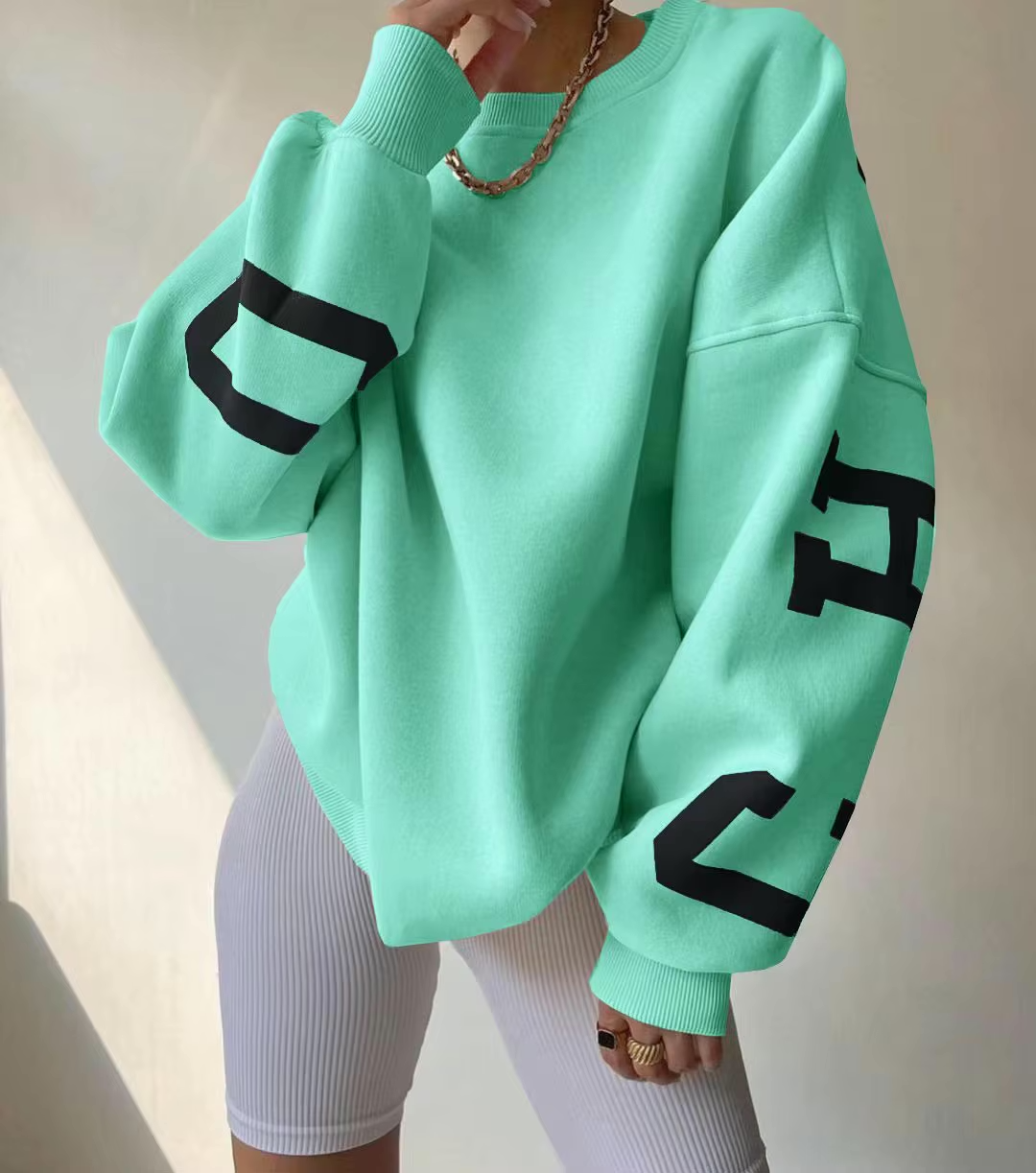 Chicago Vibes | Oversized Sweatshirt mit Druck & Streetstyle-Look