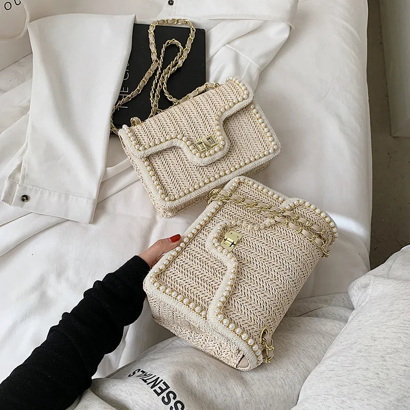 Maréva | Boho-Handtasche mit Perlendetail
