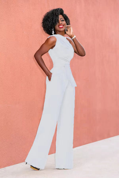 Juvéna | Eleganter Ein-Schulter Jumpsuit mit Schleifendetail – Festlich & Weiblich