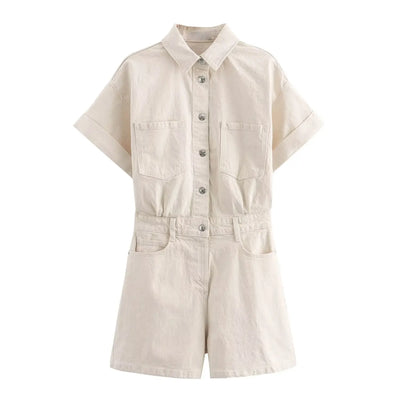 Reyla | Denim Utility Playsuit