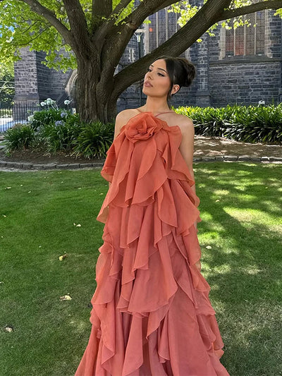 Rosalinde | Fließendes Layer Maxi-Kleid