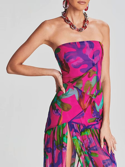 Zamira | Transparente Split-Maxikleid