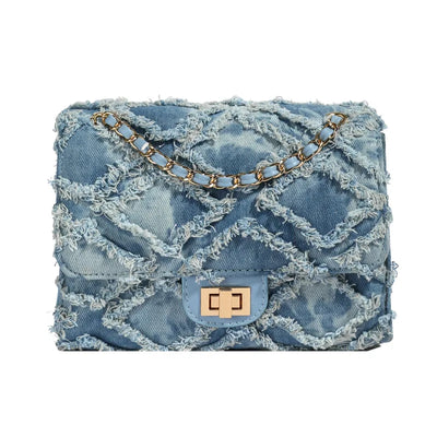 Frayla | Raffinierte Denim Schultertasche
