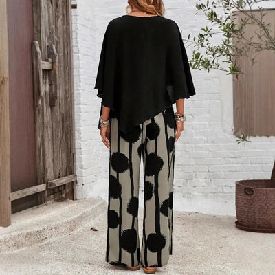 Calista | Luftiges Set mit Weit geschnittenen Hosen & Asymmetrischem Top