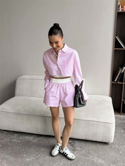 Louelle | Gestreifte Lounge Set