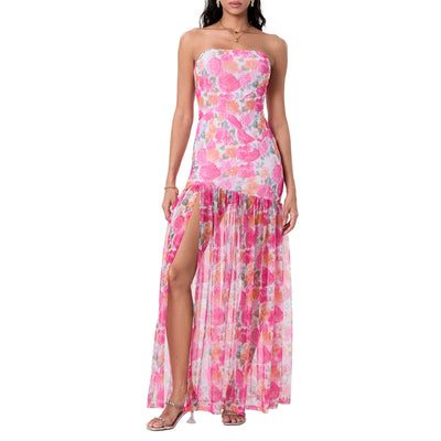 Zamira | Transparente Split-Maxikleid
