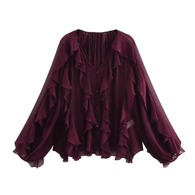 Riva Ruffle | Bluse
