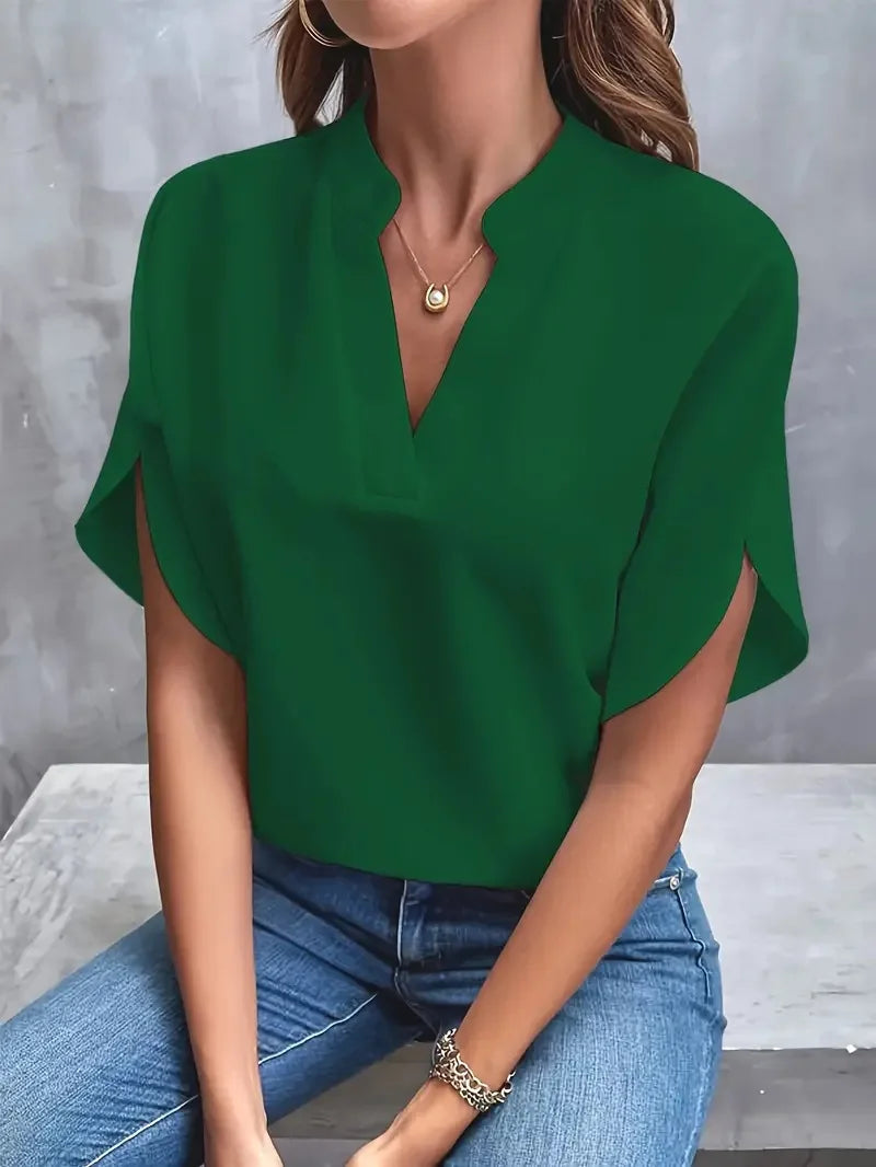Concetta™ | Bluse mit V-Ausschnitt und weichem, raffiniertem Schnitt