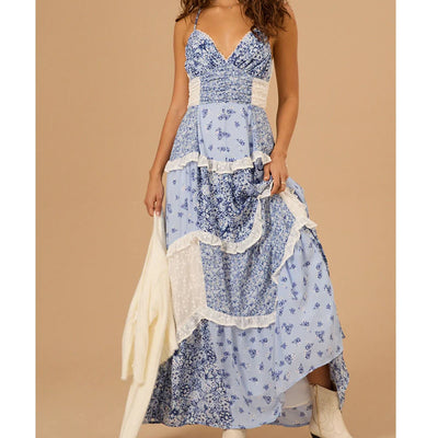 Maribelle | Boho Patchwork Maxikleid