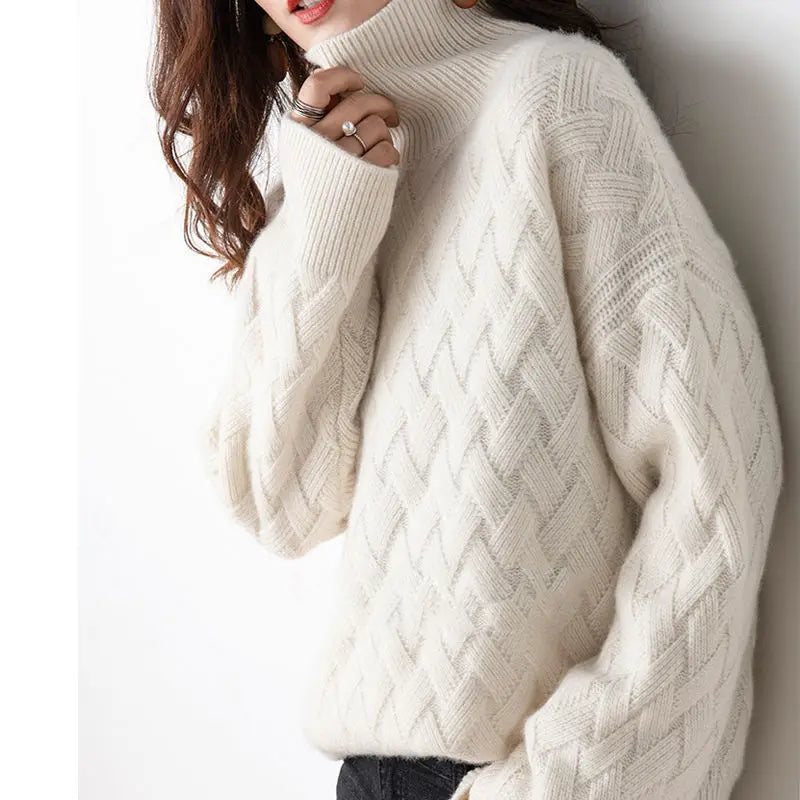 Feliciana | Pullover mit hohem Kragen aus Strick