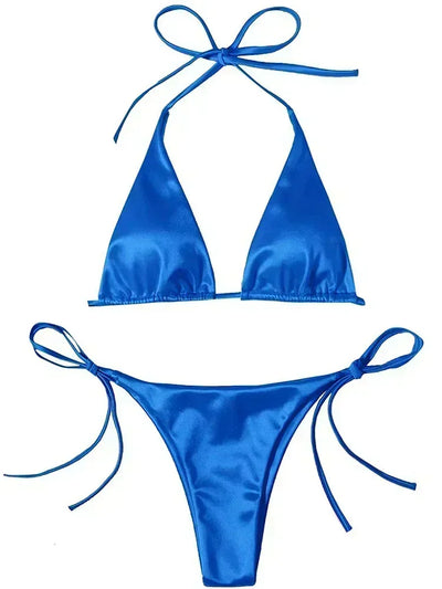 Zayla | Satinähnlicher Bikini mit Metallic-Glanz (1+1 GRATIS)
