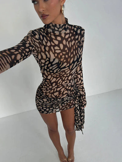 Velora | Mesh Wickelkleid