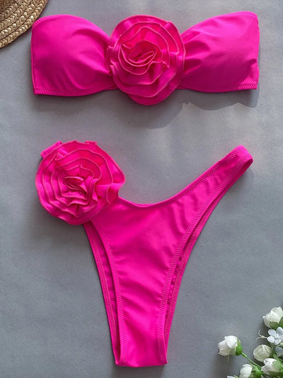 Rosalie | Blumen Bandeau Bikini