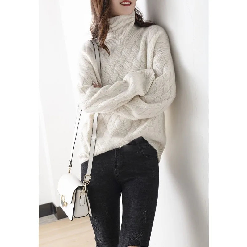 Feliciana | Pullover mit hohem Kragen aus Strick