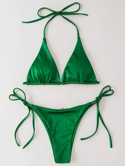Zayla | Satinähnlicher Bikini mit Metallic-Glanz (1+1 GRATIS)