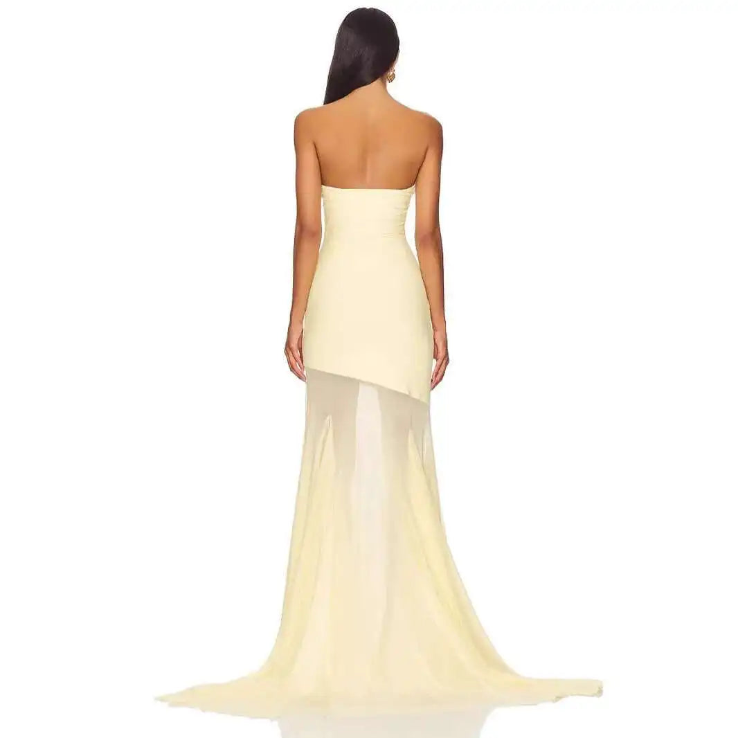 Aveline | Strapless Glamour Kleid mit Tüllrock