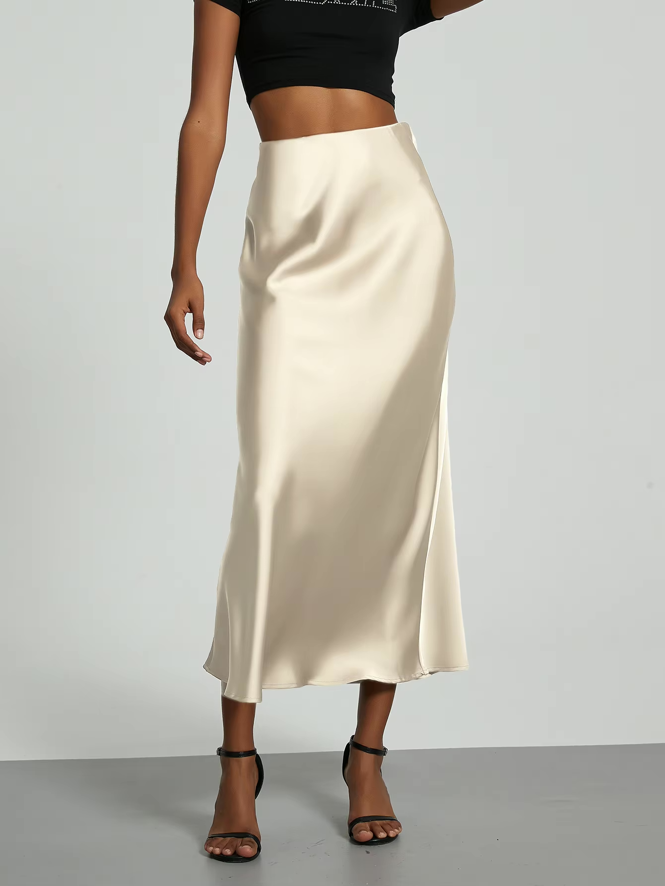 Eloise | Satin Midi-Rock