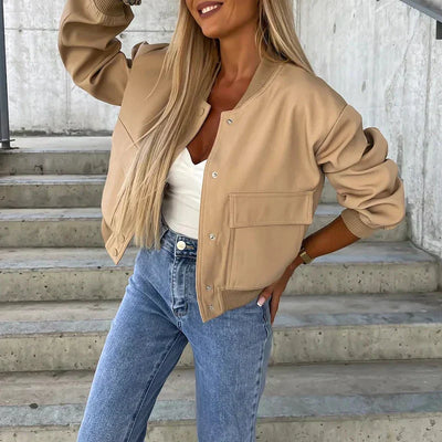 StreetMuse | Cropped Bomberjacke mit Utility-Look