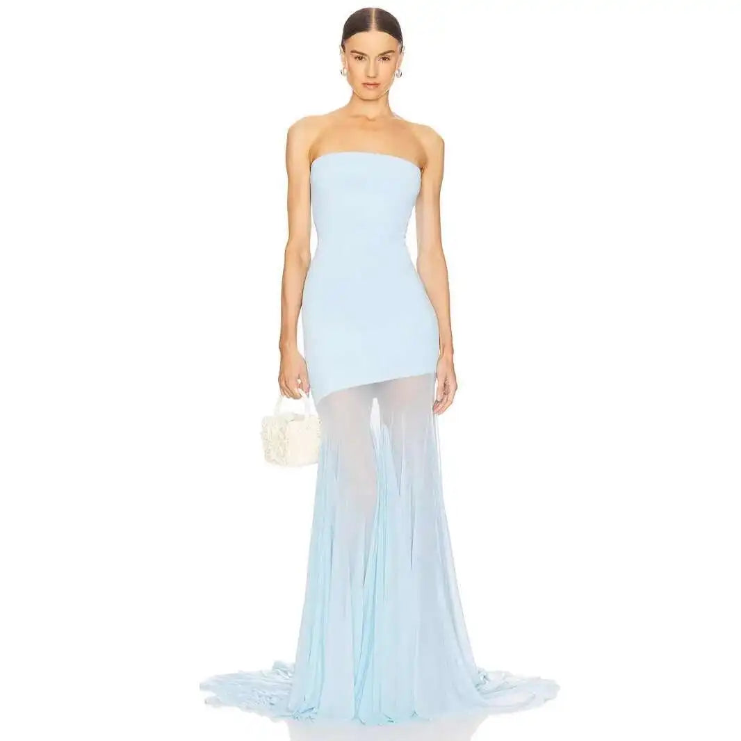 Aveline | Strapless Glamour Kleid mit Tüllrock