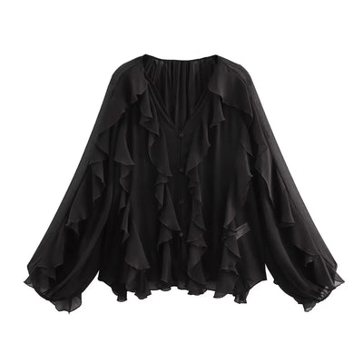 Riva Ruffle | Bluse