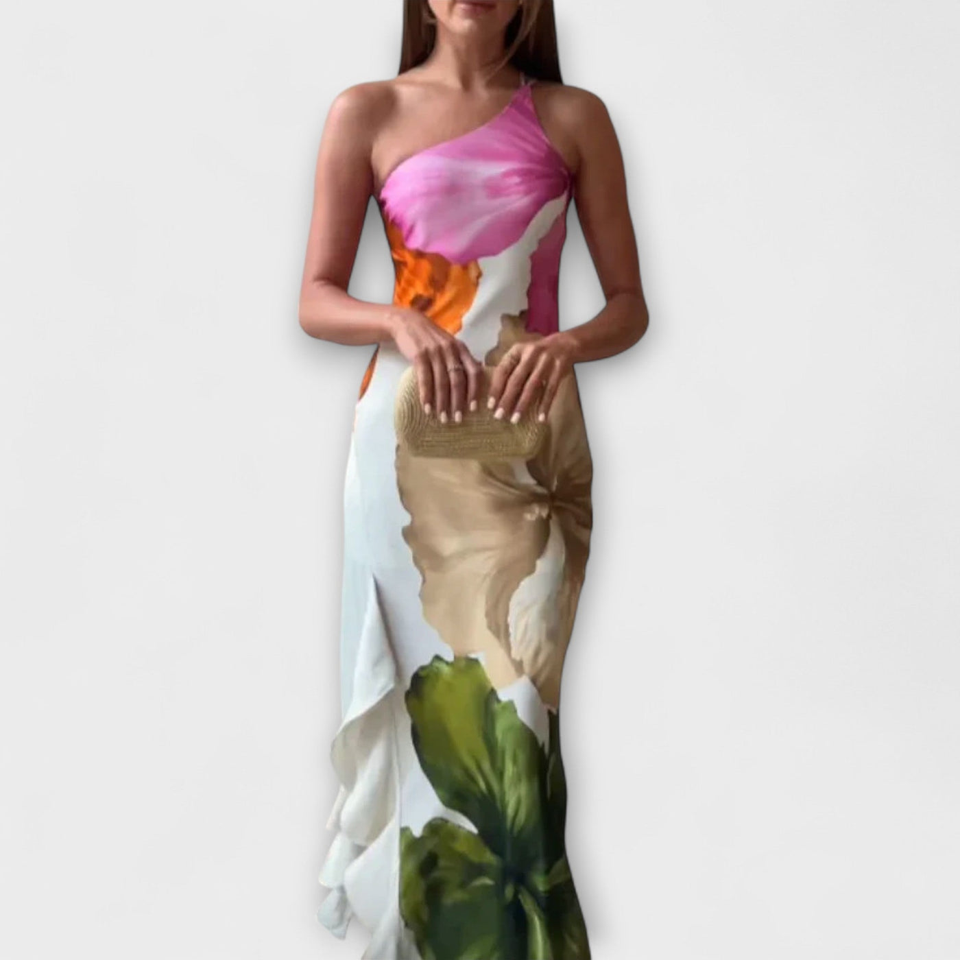 De Sapphire™  | Elegantes Maxikleid im Patchwork-Stil