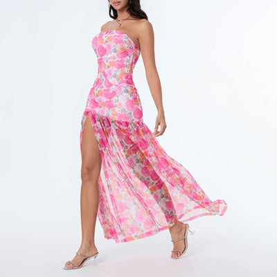 Zamira | Transparente Split-Maxikleid