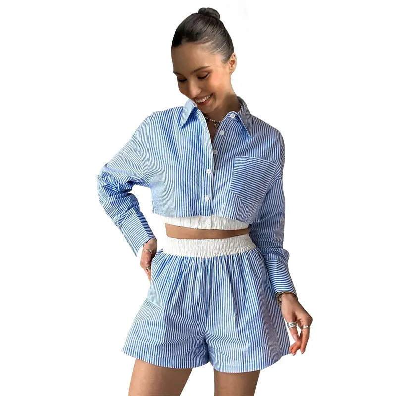 Louelle | Gestreifte Lounge Set