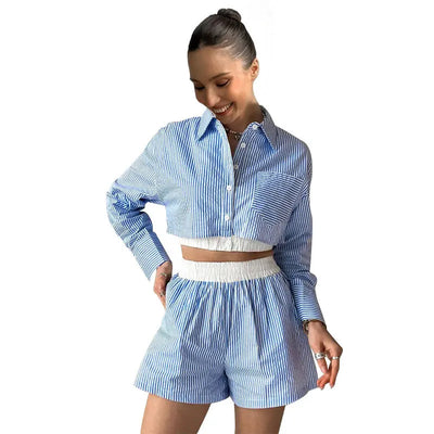 Louelle | Gestreifte Lounge Set