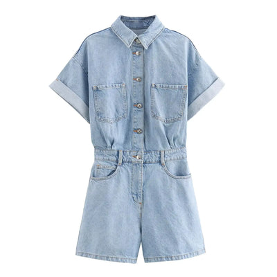 Reyla | Denim Utility Playsuit