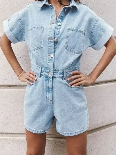 Reyla | Denim Utility Playsuit