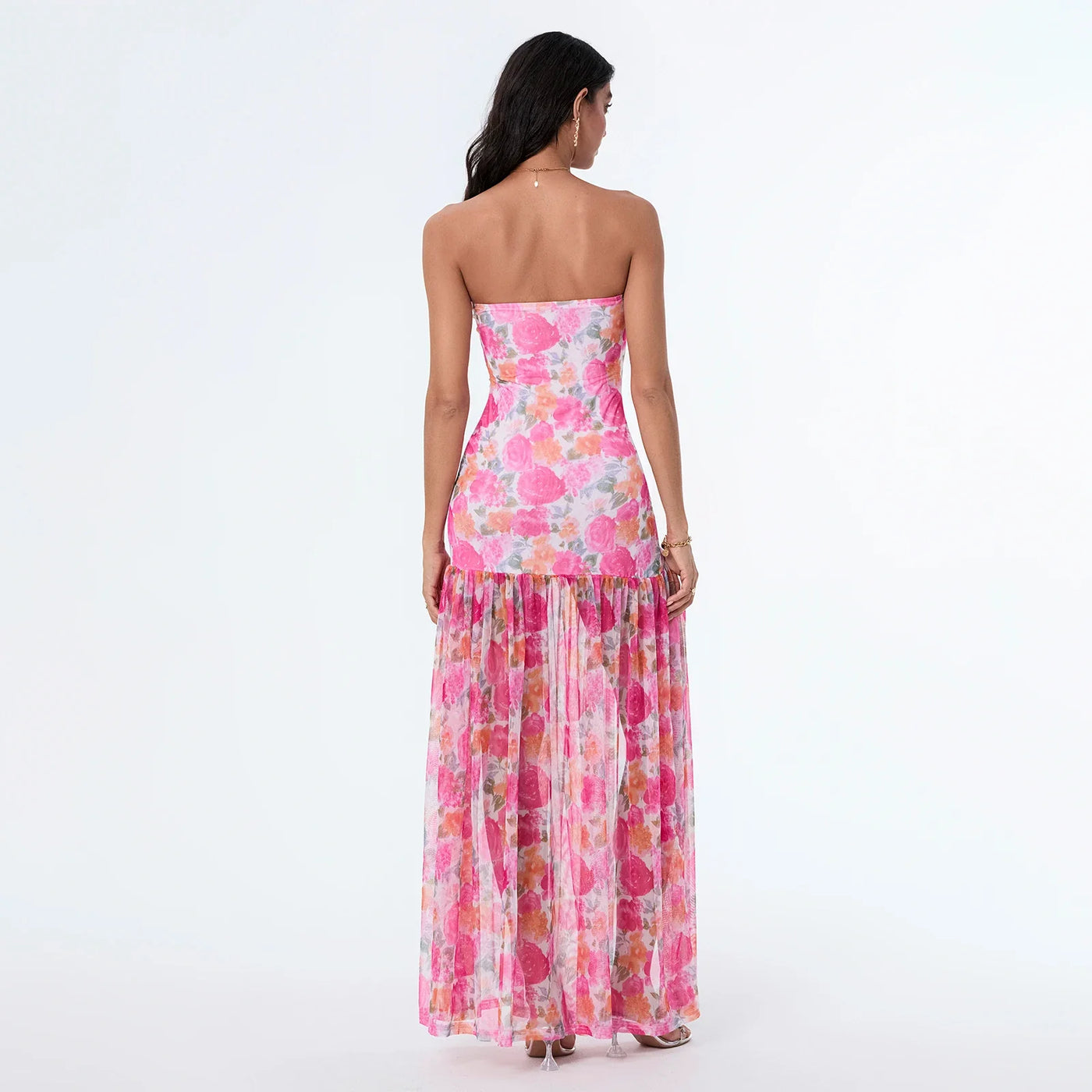 Zamira | Transparente Split-Maxikleid