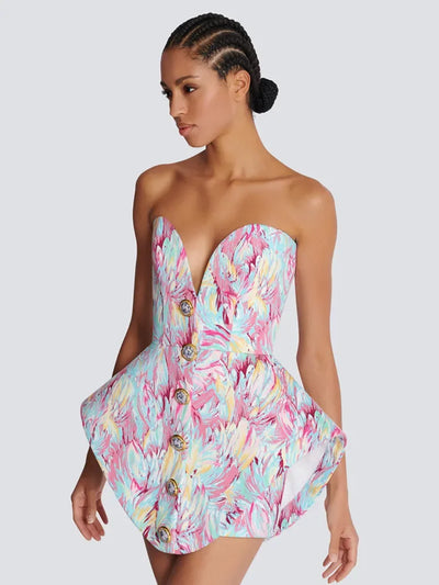 Prism Enchant  | Strapless Mini Kleid