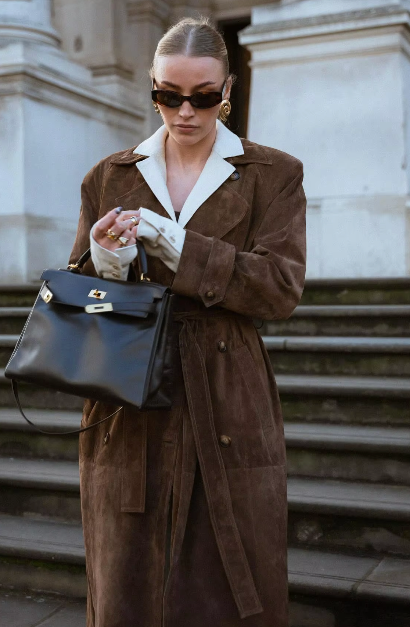 Sienna Wildleder | Trenchcoat